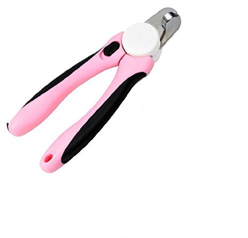 6.5 Inch Pet Nail Clippers for Dogs & Cats - Professional Grooming Tool with Nail File (Pink) - Perfect for At-Home Pet Care & Grooming Kits