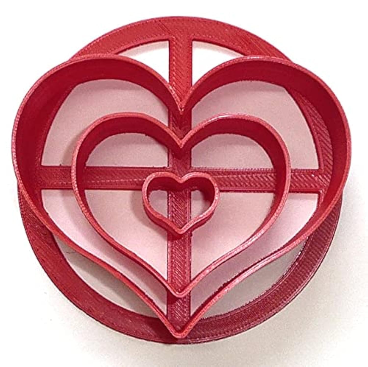 Heart Design Concha Cutter - Authentic Mexican Sweet Bread Stamp Tool - Made in USA (PR4397, Red) - Perfect for Baking Pan Dulce, Conchas, and Traditional Mexican Pastries