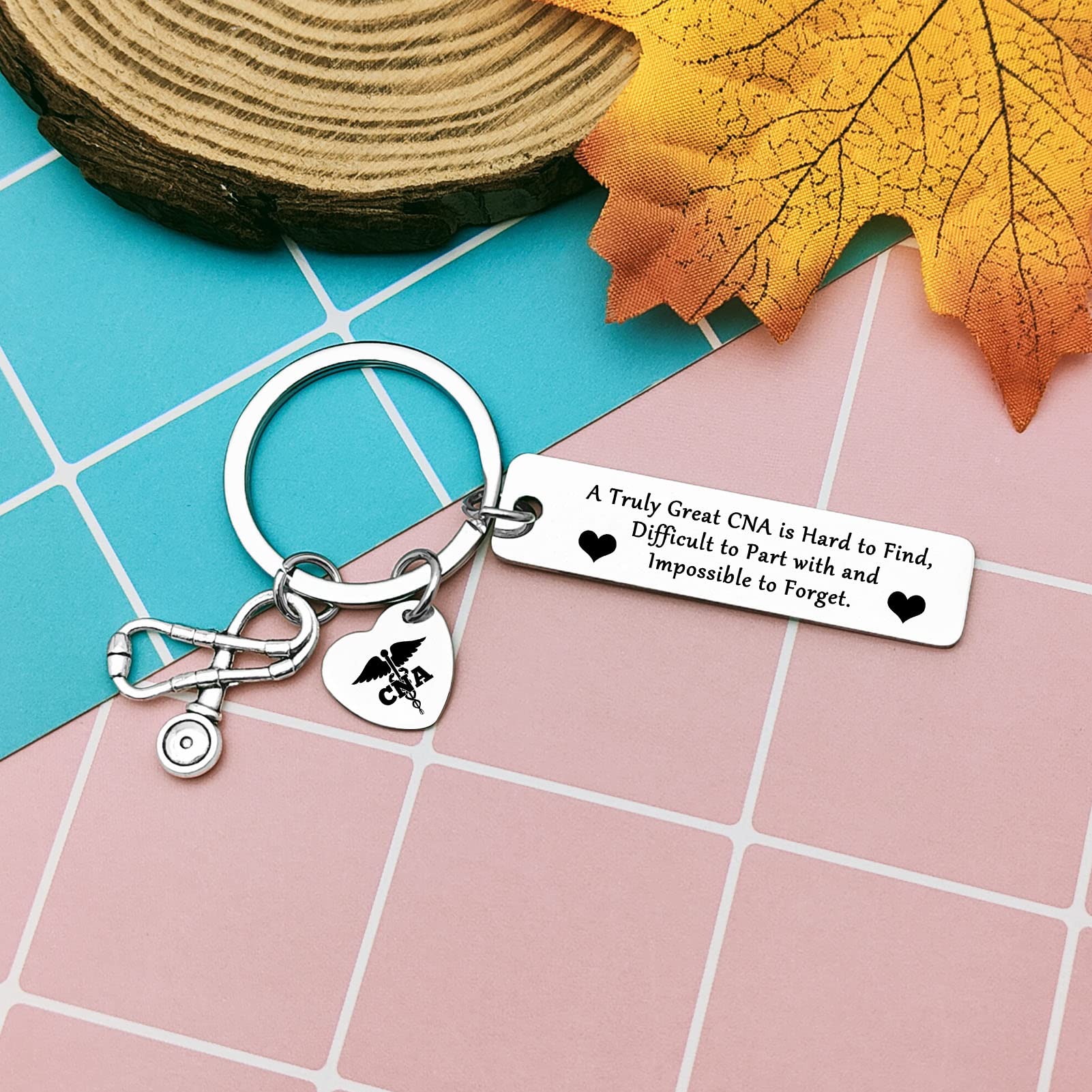 24 PCS Certified Nursing Assistant (CNA) Gift Keychains - Nurse Graduation, Nurse Day, Nursing School Student, Nurse Appreciation Gifts - Perfect for CNA Week, Christmas, Birthday - Silver Small Keychains for Healthcare Professionals