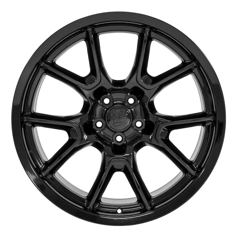 20 Inch Black Replacement Wheel for Dodge Challenger - DG21 Replica Rim 20x10 - Perfect for Performance Upgrades & Custom Car Styling