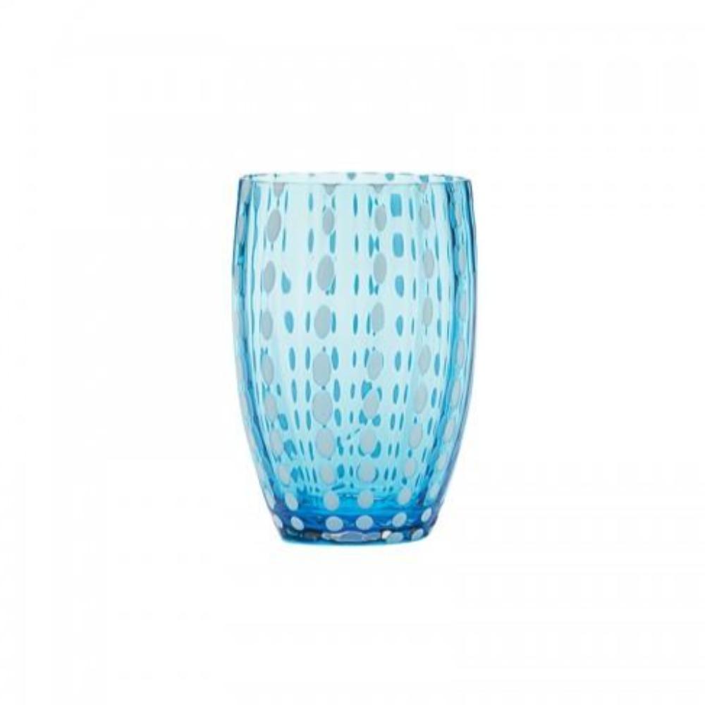 Dapple Glass Tumbler with Lid and Straw - 16oz Insulated Aqua Blue Water Cup for Iced Coffee, Tea & Cold Drinks - Perfect for Home, Office & Travel Use