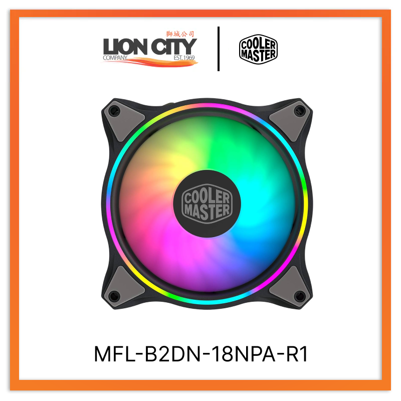 Cooler Master MFL B2DN 18NPA R1 CM Masterfan MF120 Halo ARGB Fan - 120mm RGB PC Cooling Fan with Dual Loop LED Lighting for Gaming PC, Case & CPU Cooler (2-Year Warranty) - Perfect for PC Builds, Workstations & High-Performance Cooling
