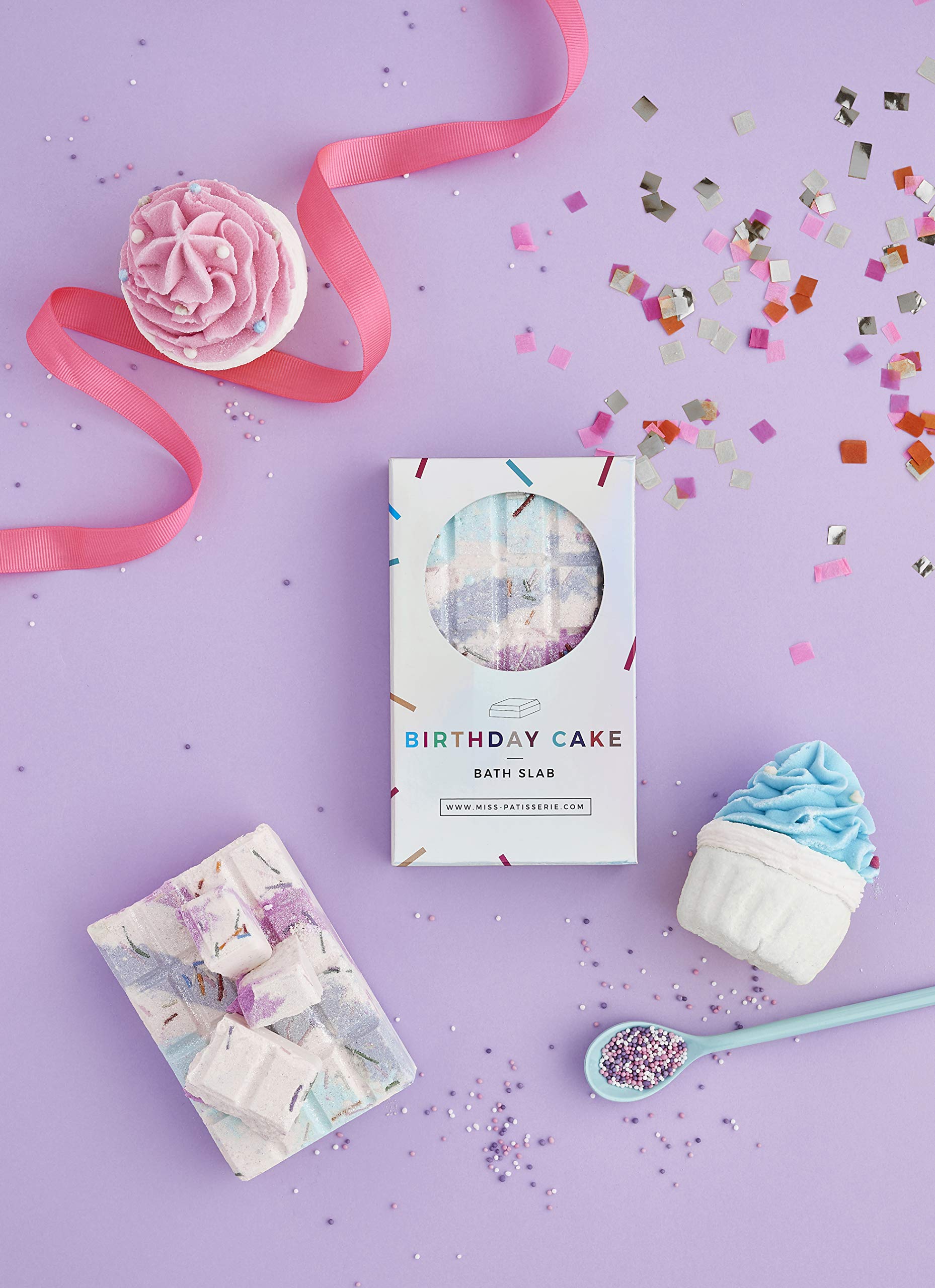 200g Birthday Cake Bath Slab - Moisturizing & Luxurious Soap Bar for Spa, Gifts & Relaxation