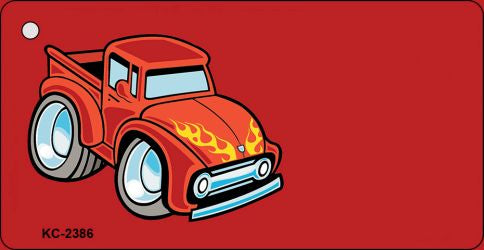 Bad Ass Truck Offset Novelty Aluminum Keychain KC 2386 - Durable Car Keys Accessory for Truck Enthusiasts & Off-Road Adventures