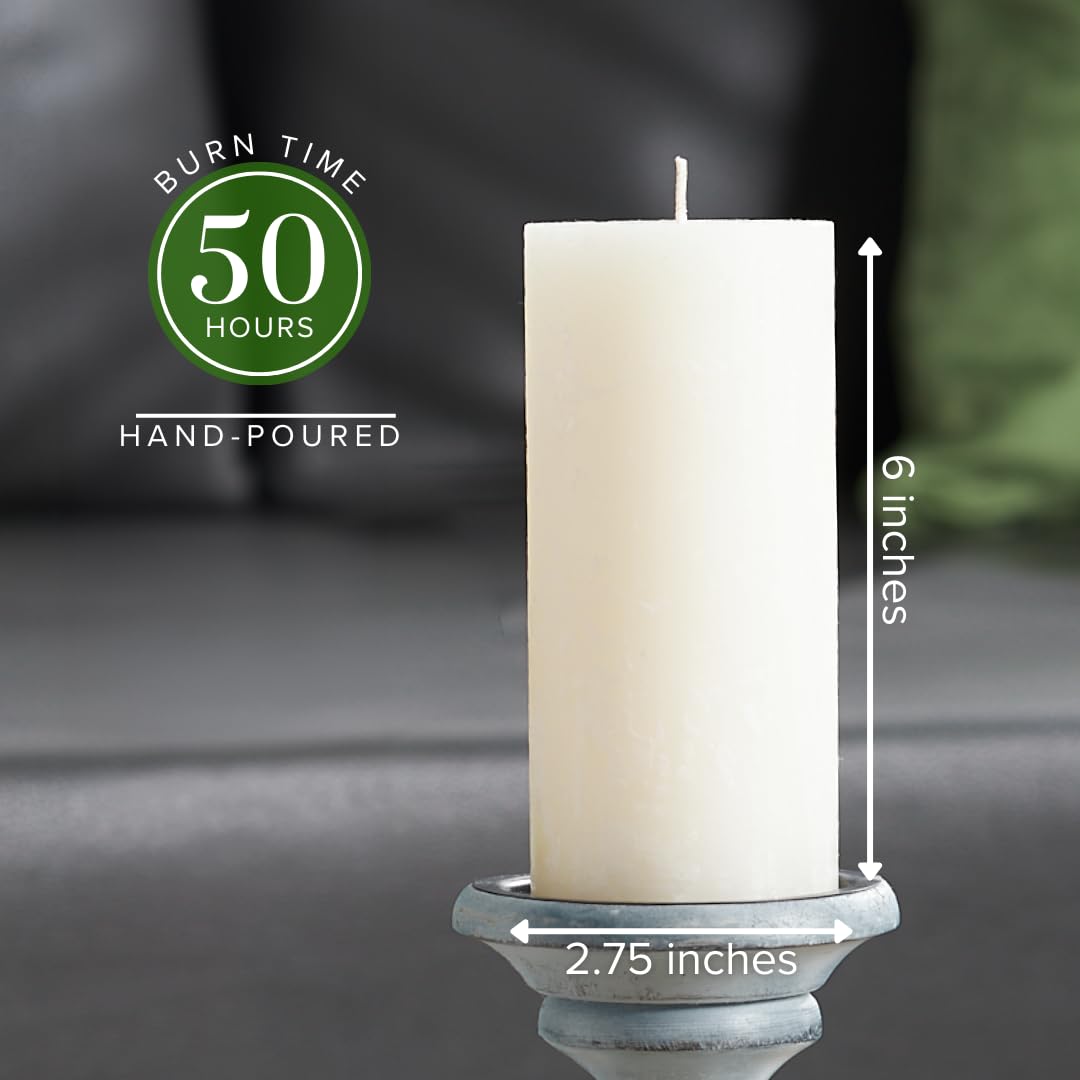 Simply Soson Peppermint Scented Candles - Set of 3 Ivory Pillar Candles (3x6 inches) | Aromatherapy Gifts for Women, Home Fragrance & Relaxation | Perfect for Living Room, Bedroom, Spa & Meditation Spaces