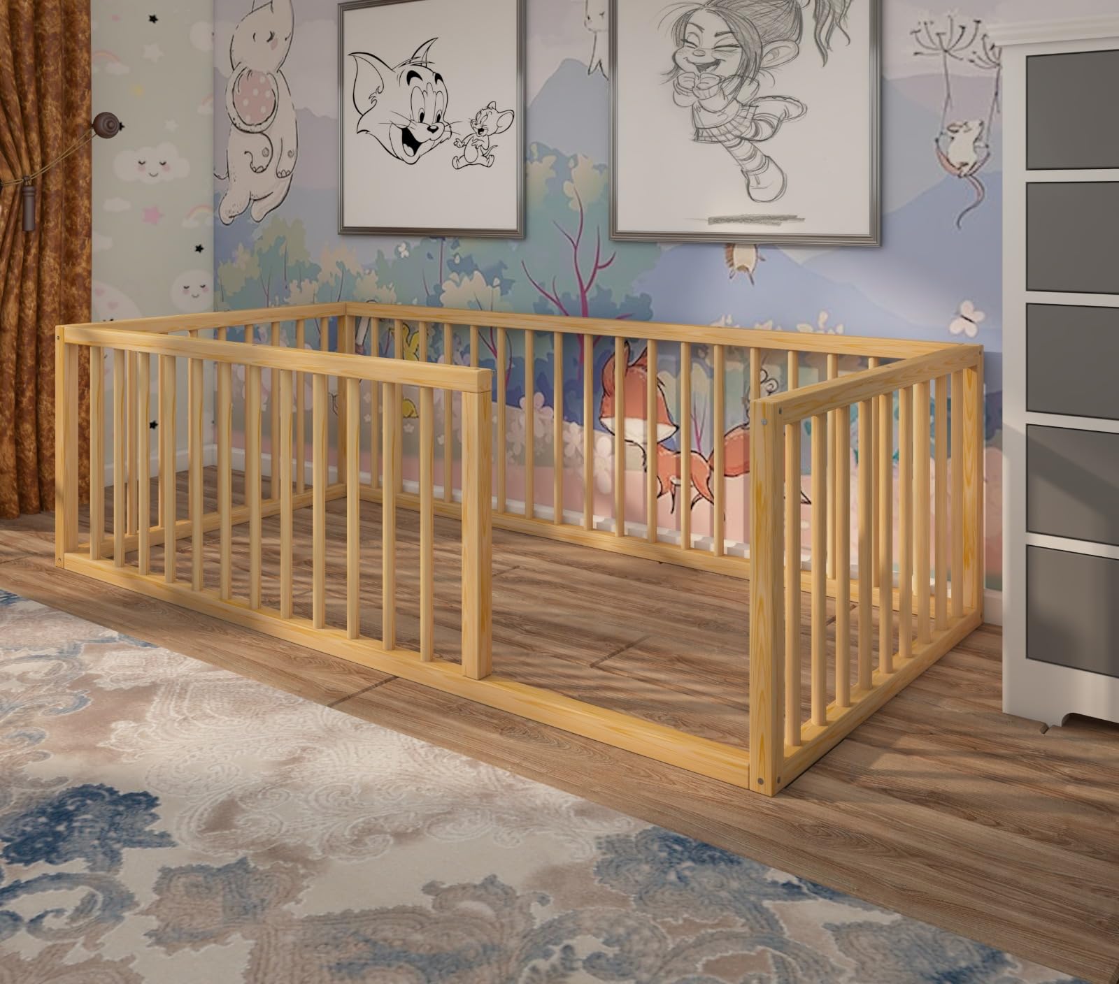 Montessori Twin Floor Bed for Toddlers - 39.4