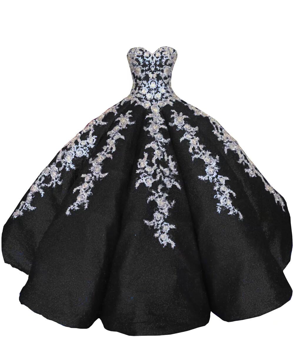 Elegant Gold Sequined Tulle Ball Gown for Women - Strapless Formal Prom Dress with Lace Details, Perfect for Quinceanera, Sweet 16, and 2025 Special Occasions | Ideal for Evening Galas, Wedding Parties, and Red Carpet Events