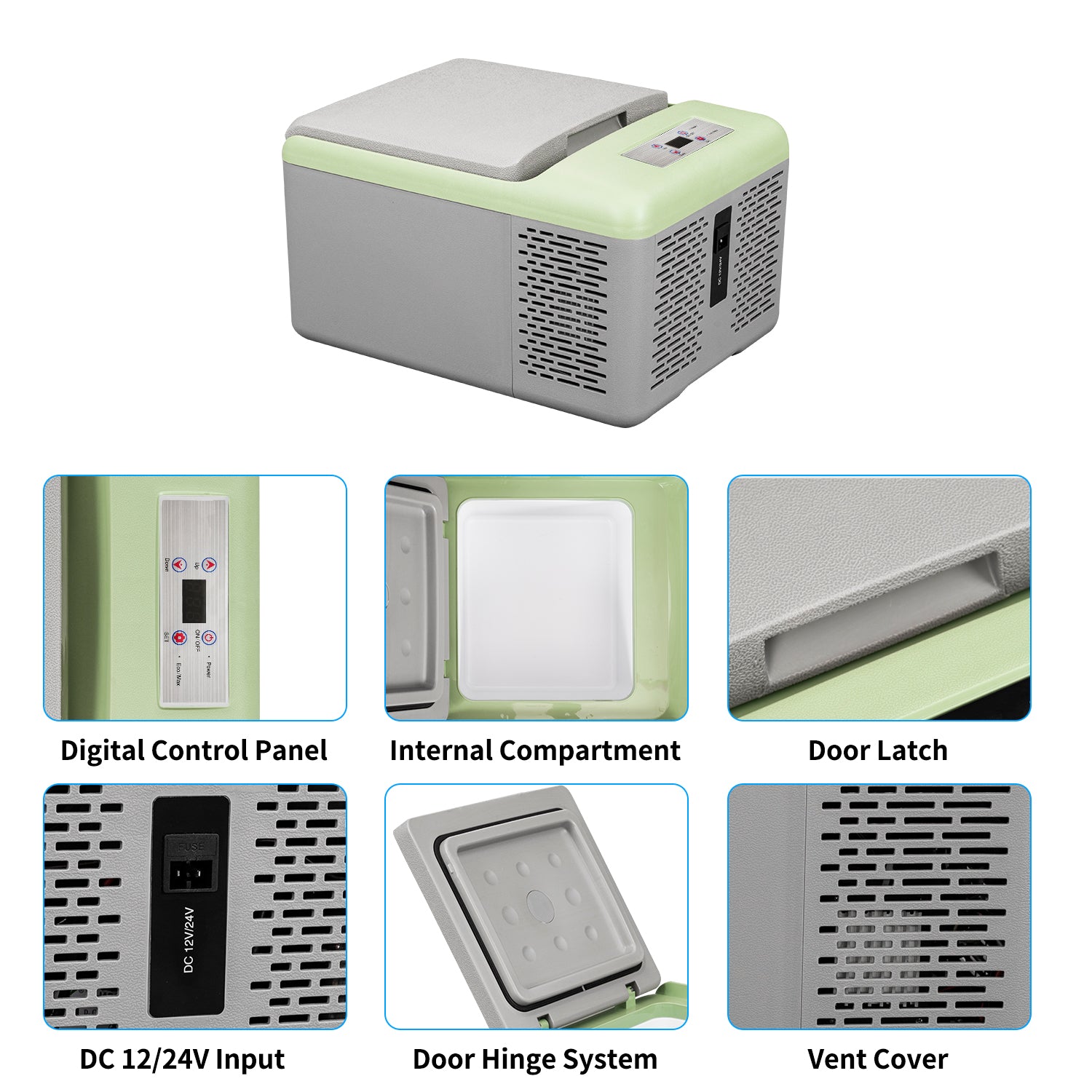 Alpicool C9PT 12V Mini Car Refrigerator - Portable Compact Freezer for Road Trips, Camping & Travel | Certified Refurbished