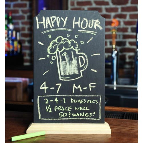 Premium Bar Top Chalkboard - 24x36 Inch Reusable Writing Surface for Restaurants, Pubs & Home Bars | Menu Board & Daily Specials Display