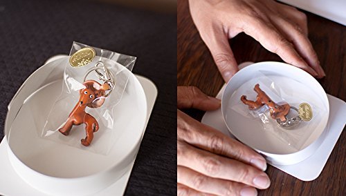 3D Leather Cat Keychain - Handmade Collectible Keyring Charm Pendant by VANCA | Made in Japan | Perfect for Cat Lovers, Gifts & Bag Accessories