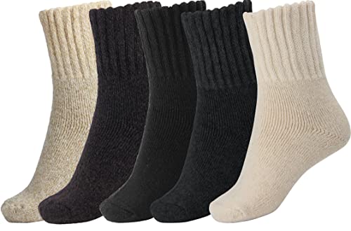 Black Cream Gray Beige Brown -5 Pairs