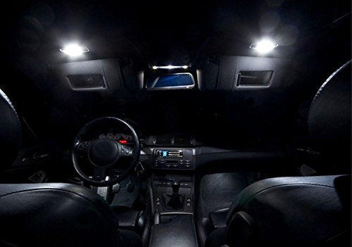 2-Pack Xenon White F30 WHP 6641 LED Bulbs - Replacement for Sun Visor Vanity Mirror Lights - Perfect for Car Interior Lighting Upgrade & DIY Installation