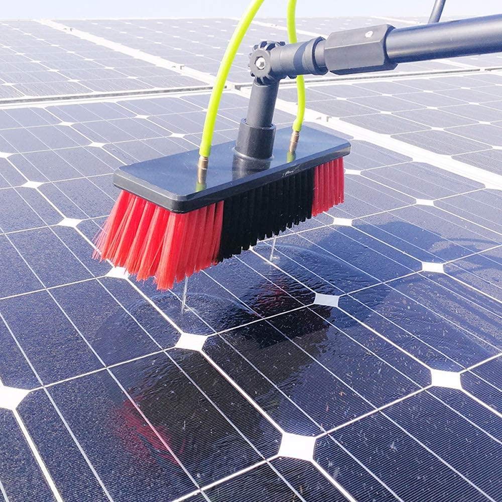 3.6-11M Solar Panel Brush Water Fed Window Washing Kit with Telescopic Extension Pole - Professional Cleaning Tool for Solar Panels, Windows, Trucks & Vehicles (20FT/6M) - Perfect for Home, Commercial & RV Use
