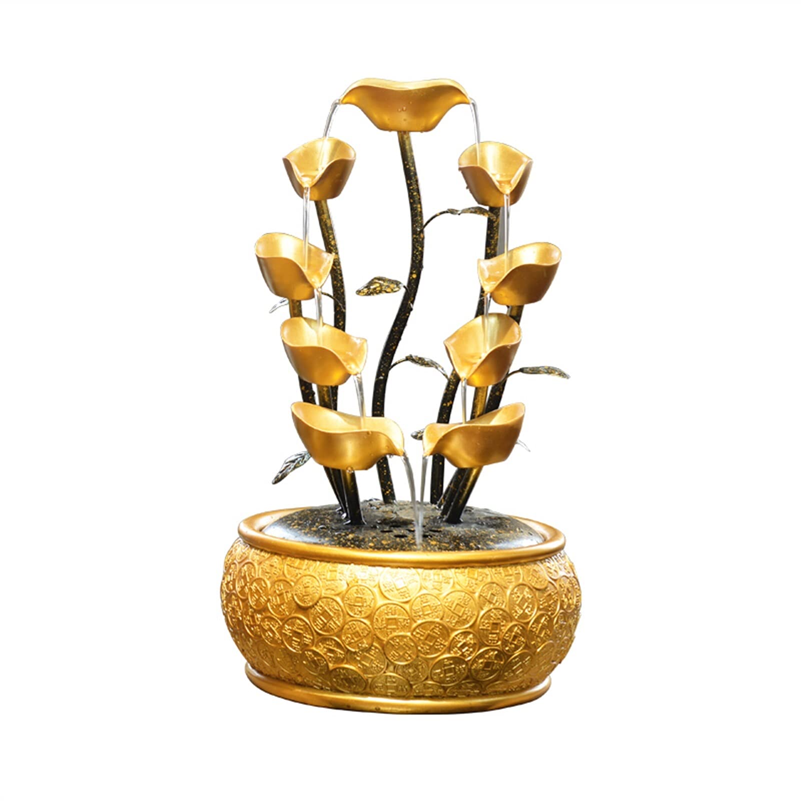 Luckxuan 3-Tier Indoor Waterfall Fountain - Tabletop Zen Fountain for Home & Office Decor, Relaxing Water Sounds for Bedroom, Living Room, Yoga & Meditation Space