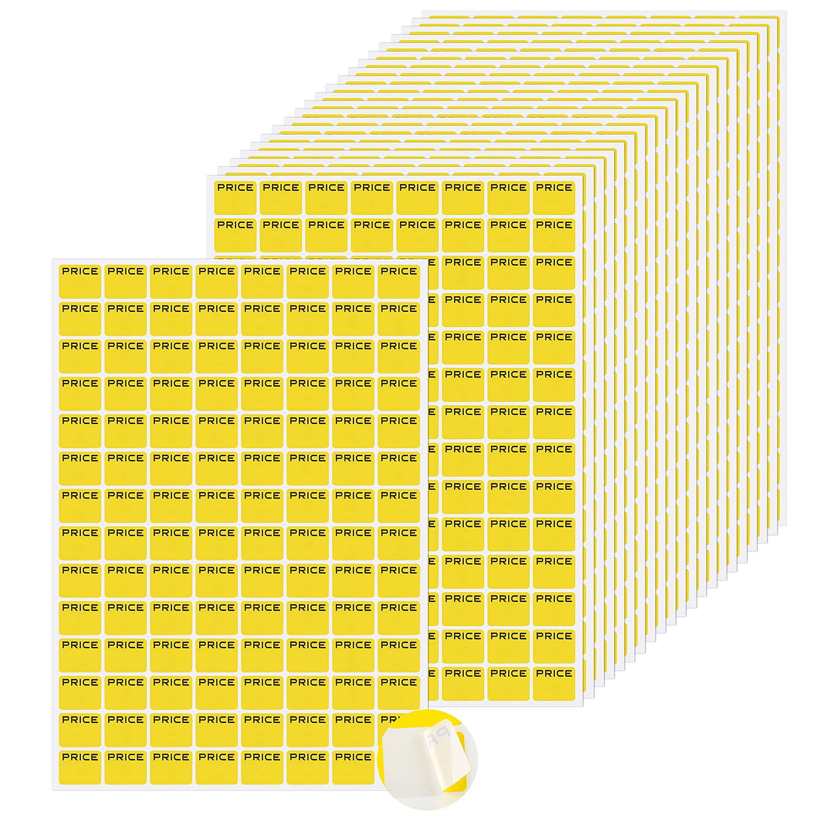 2464-Piece Neon Yellow Garage Sale Stickers - Preprinted Pricing Labels for Yard Sales, Flea Markets & Retail - Bright & Durable Price Tags for Easy Pricing (22 Sheets) - Perfect for Organizing Sales & Clearance Events