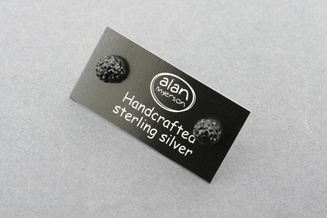 Black Crystal Ball Stud Earrings for Women - Elegant Gothic Jewelry for Parties, Halloween, and Everyday Wear