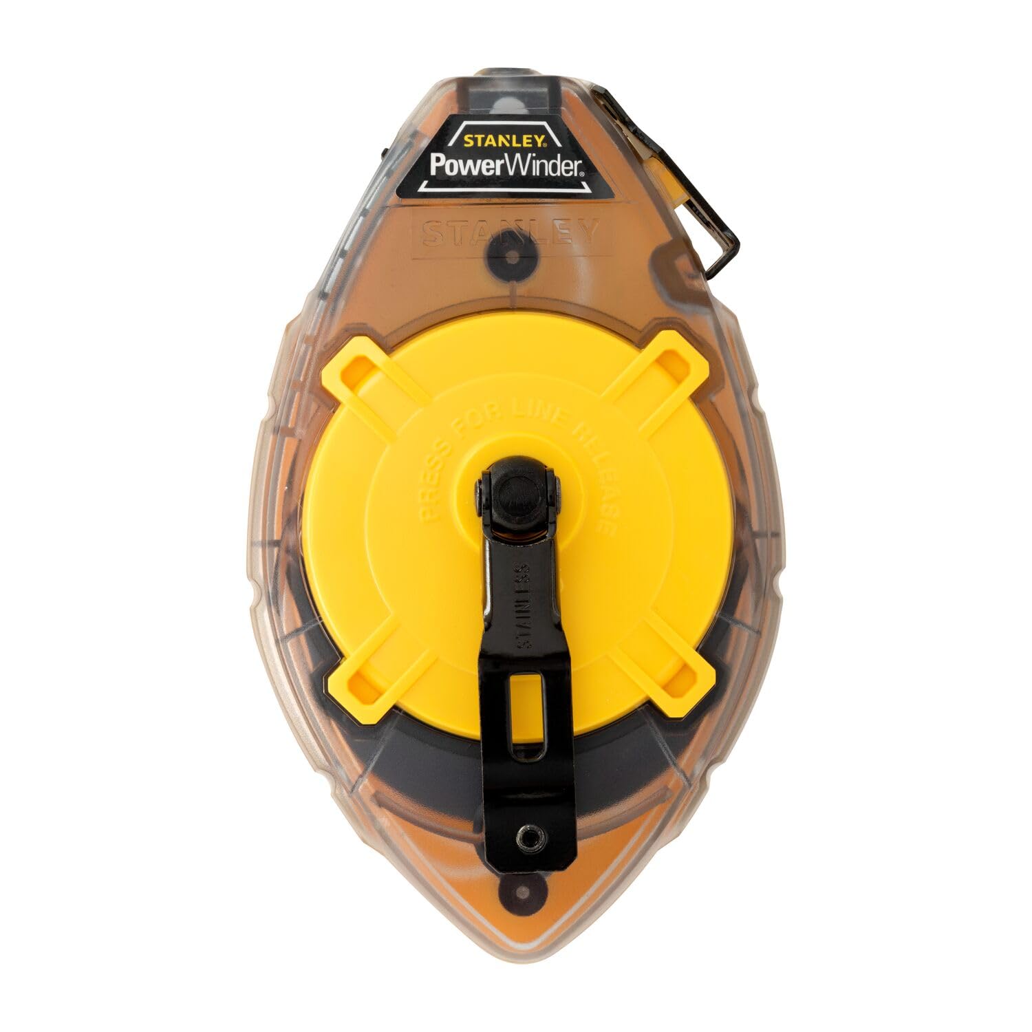 Stanley 47-460 Powerwinder Chalk Reel - Professional Construction Chalk Line Tool for Carpentry, Masonry & DIY Projects | Perfect for Marking Straight Lines on Floors, Walls & Concrete Surfaces