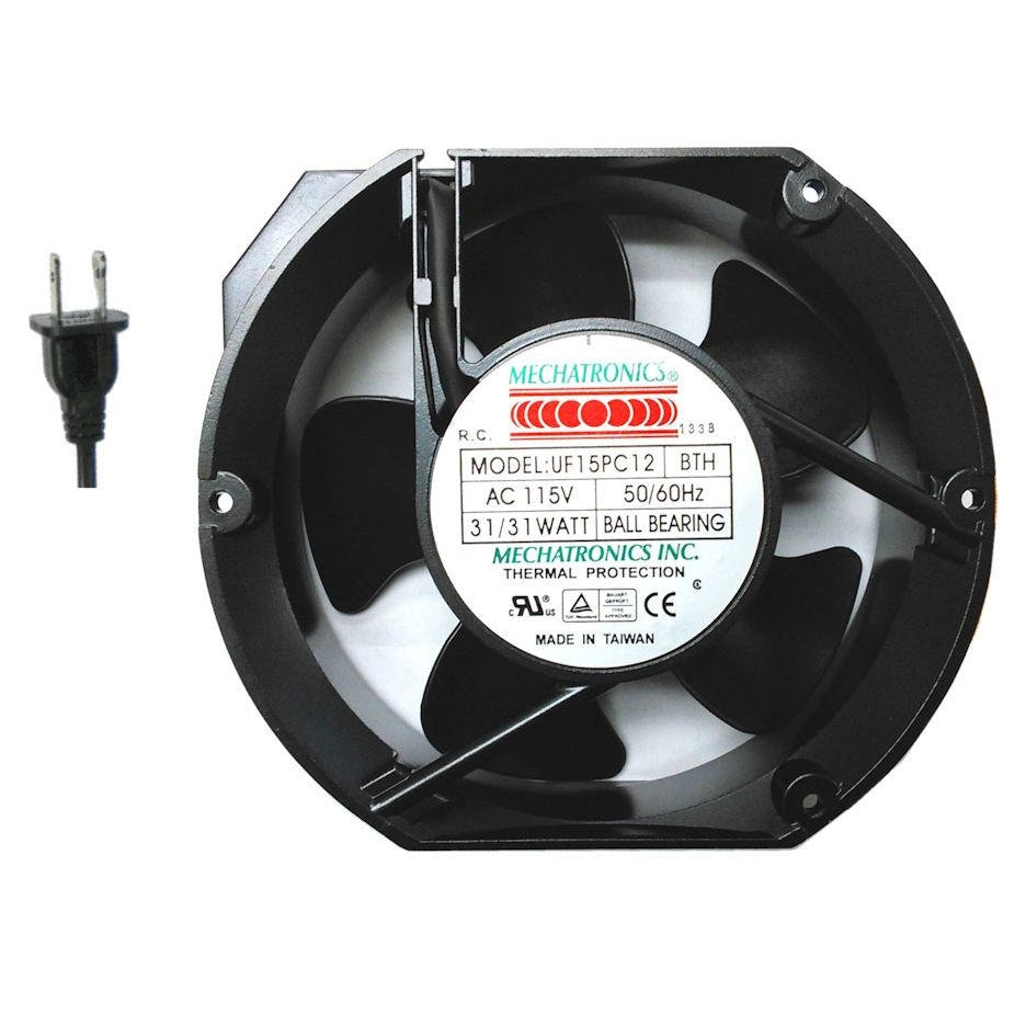 High Speed 120V AC Cooling Fan 172x150x51mm - Mechatronics UF15PC12 BTHR for Electronics Cooling & Ventilation