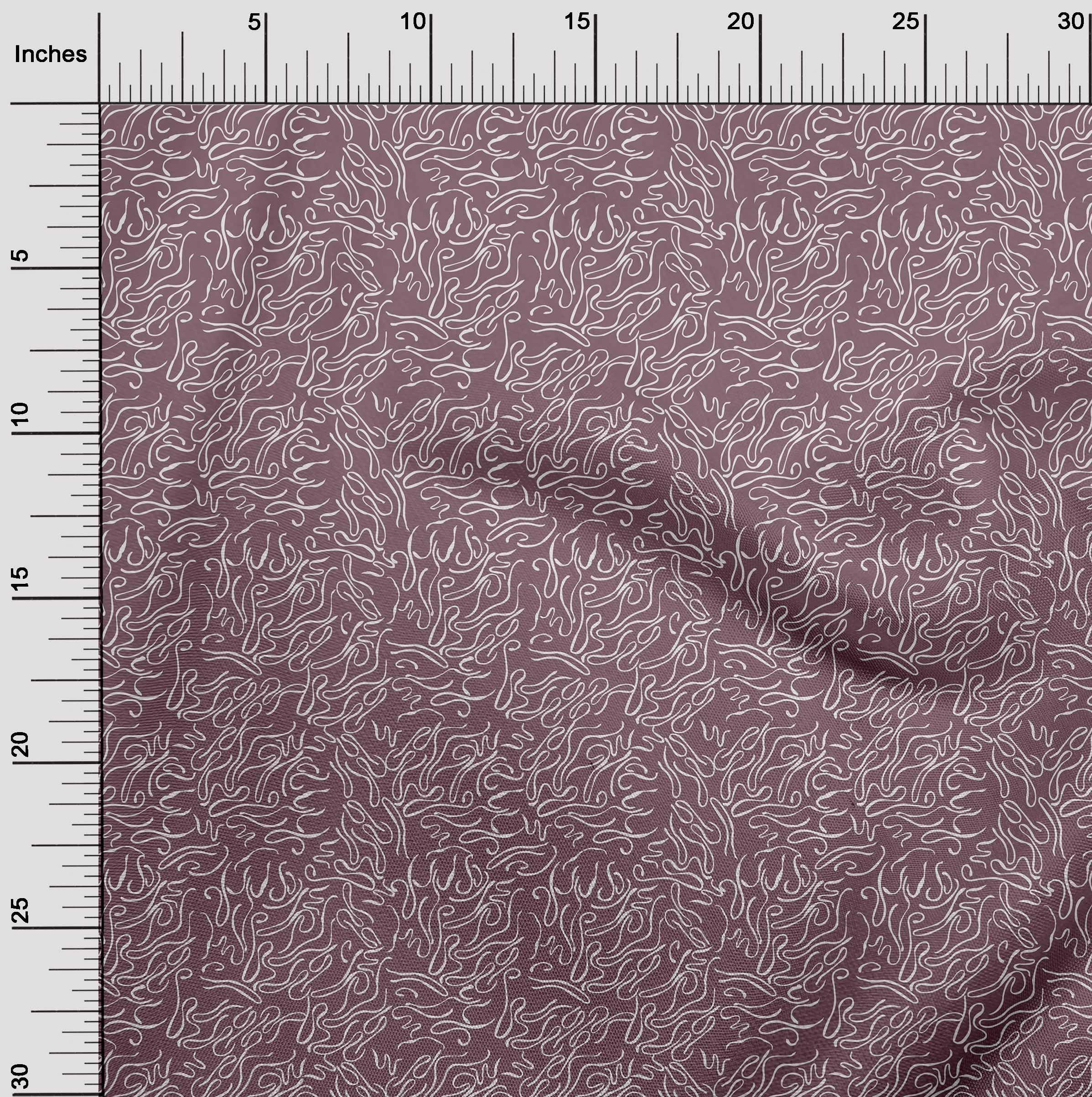 oneOone Polyester Spandex Purple Abstract Line Print Fabric - 56 Inch Wide DIY Clothing & Quilting Material for Dresses, Skirts, and Home Decor Projects