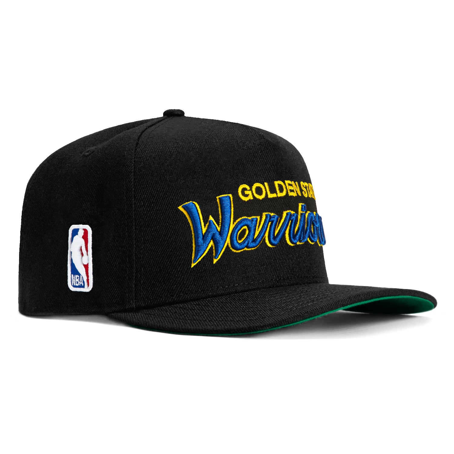 New Era 9Seventy Golden State Warriors Script Stretch Snapback Hat - Adjustable Baseball Cap for Men & Women (Black, Royal, Gold) | Perfect for Basketball Games, Streetwear & Sports Fans