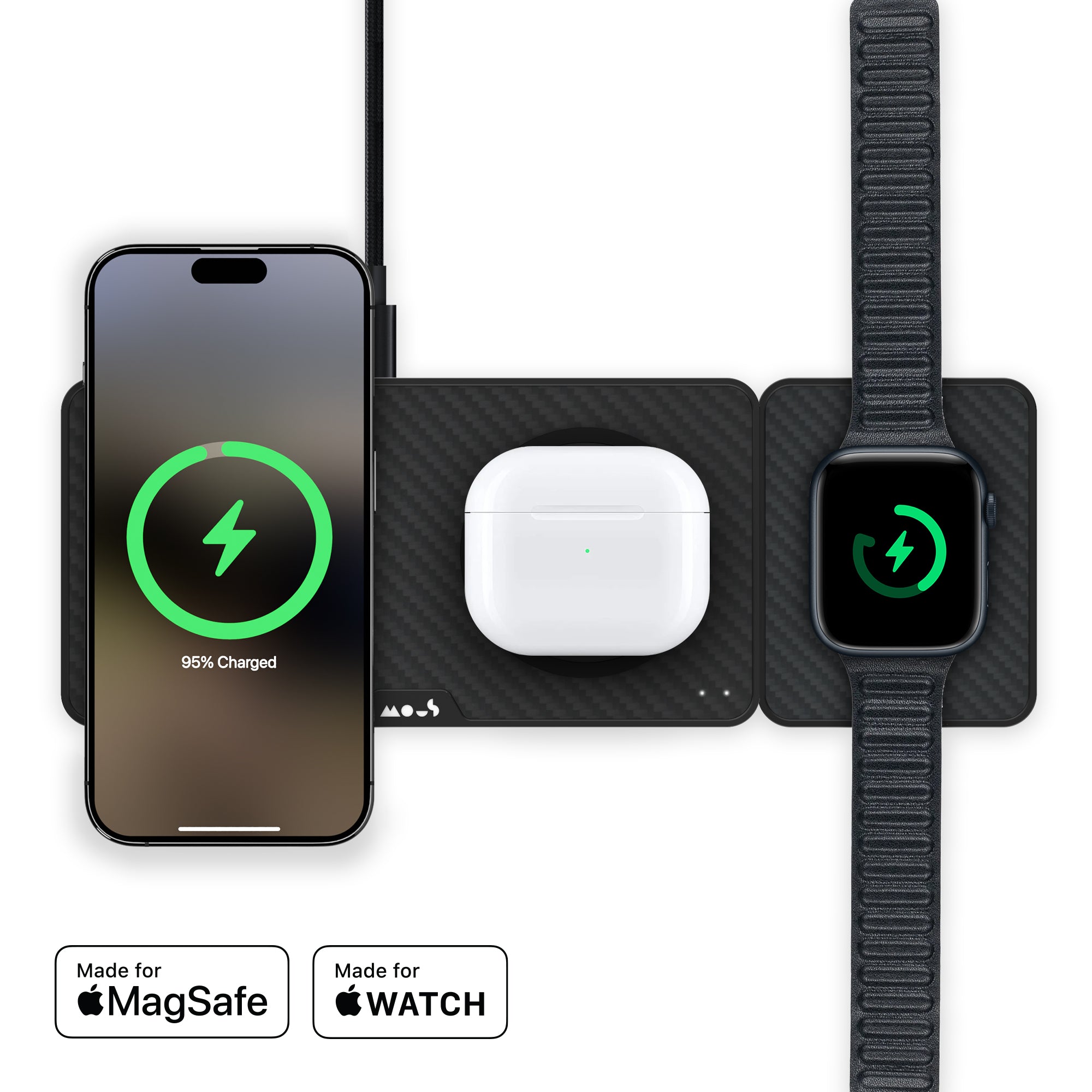 Premium Aramid Fiber 4-in-1 Fast Charging Kit - USB-C, Lightning & Micro USB Cables with PD Adapter | Perfect for iPhone, Android & Travel Accessories