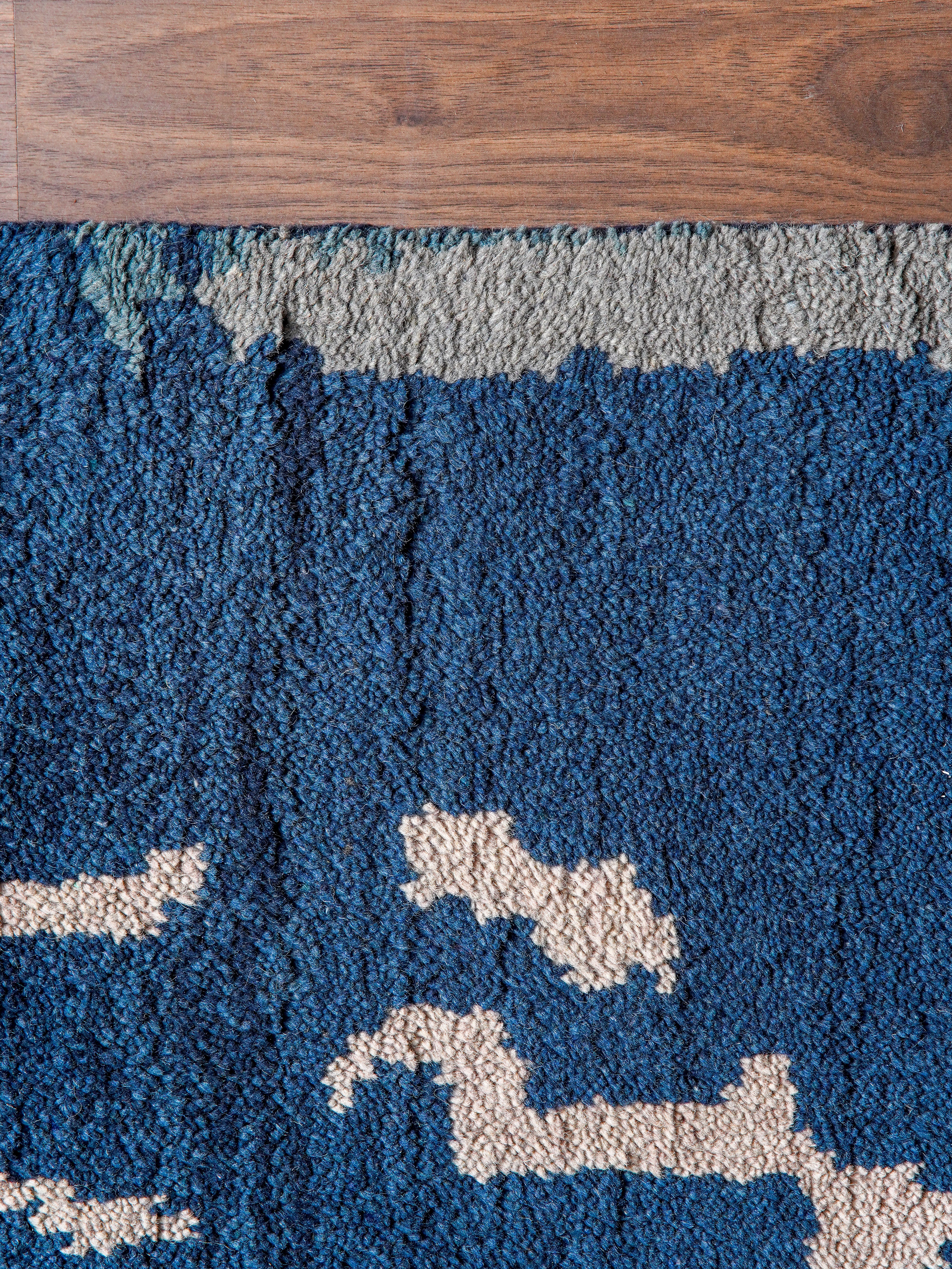 Prismatic Hand Knotted Wool Rug - Bohemian Style Area Rug for Living Room, Bedroom & Nursery - Non-Slip Soft Floor Carpet for Home Decor