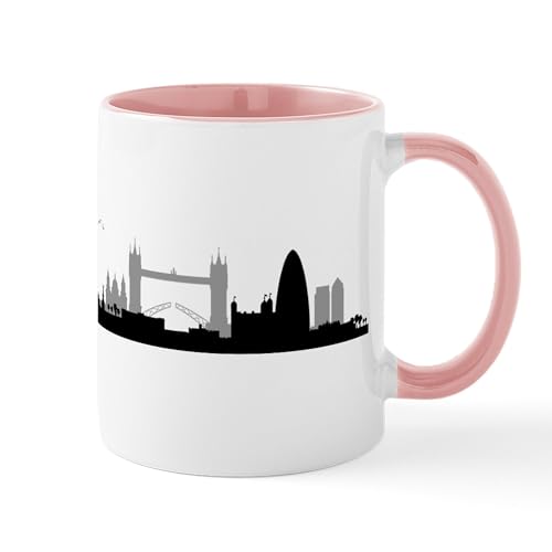 White/Pink Inside - Skyline London Mugs