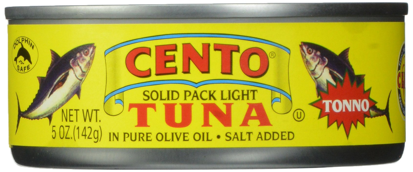 Premium Cento Solid Packed Tuna in Extra Virgin Olive Oil - 5oz Can (Pack of 12) | Wild Caught, High Protein, Keto & Paleo Friendly | Perfect for Salads, Sandwiches & Pasta Dishes