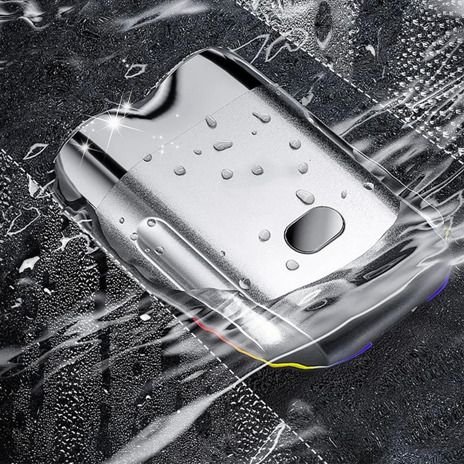Mini Portable Magnetic Waterproof Electric Shaver - Dual Head USB Rechargeable Rotary Shaver for Men, Compact Travel Shaver with Upgraded Blade (Blue) - Perfect for Travel, Gym, and On-the-Go Grooming