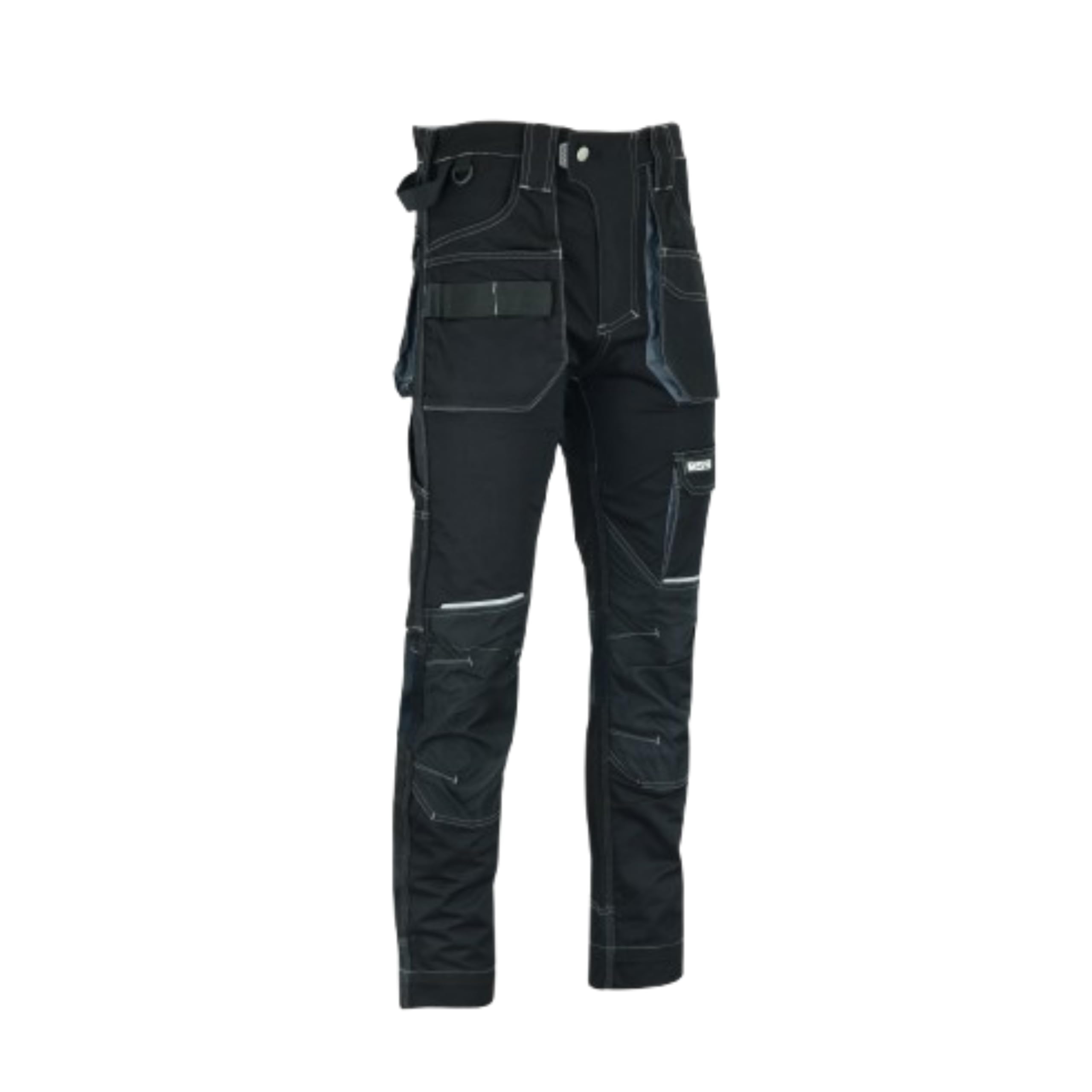 MS9 Men's Cargo Slim Fit Stretch Work Pants - Elastic Waist Comfortable Spandex Jeans for Outdoor, Hiking & Casual Wear
