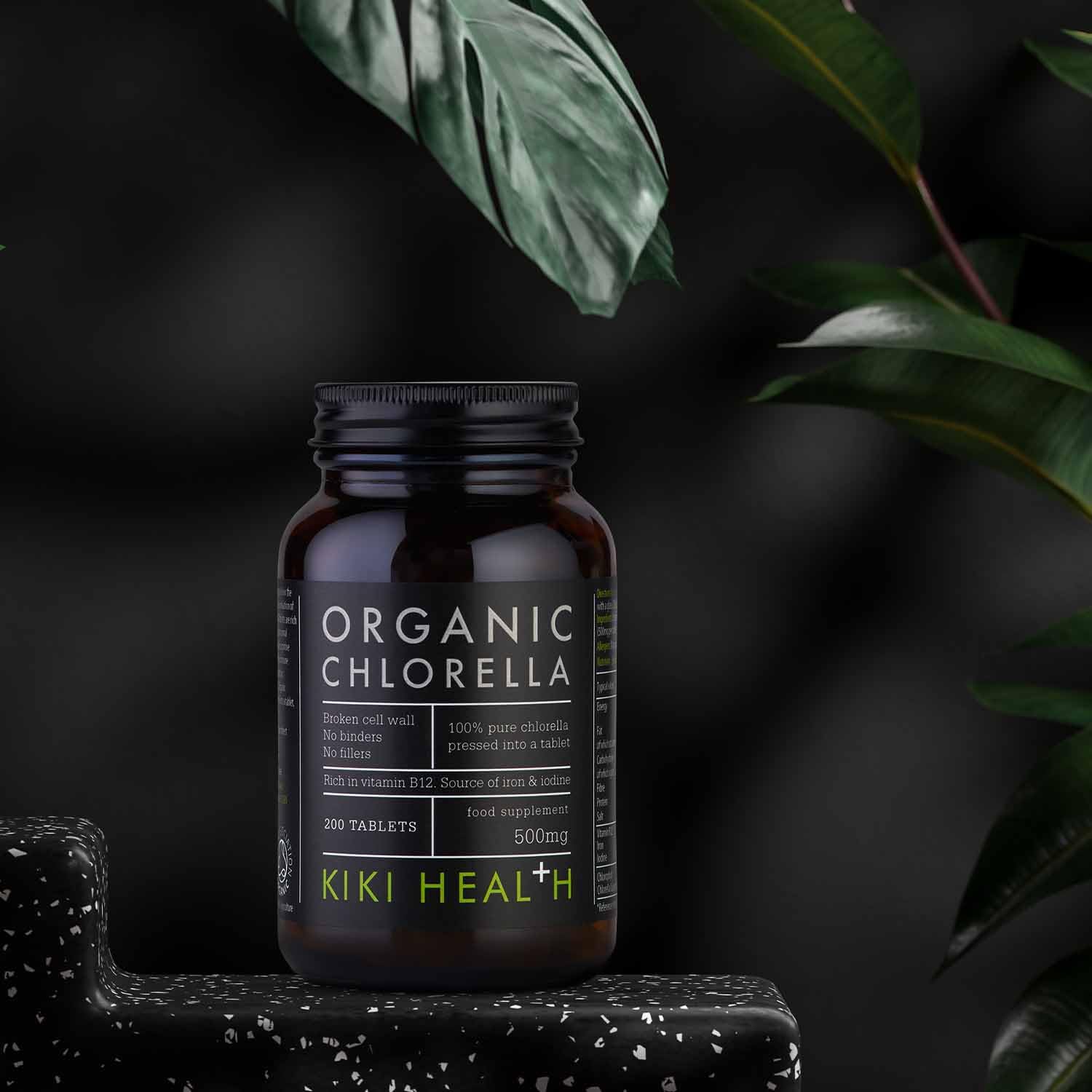 Organic Chlorella Tablets 200 Count (500mg) | 100% Pure Chlorella Vulgaris Supplement for Digestive Support, Immune Boost & Brain Health | Vegan Protein & Vitamin Source | Detox & Energy Support | Perfect for Smoothies, Juices & Daily Wellness Routine