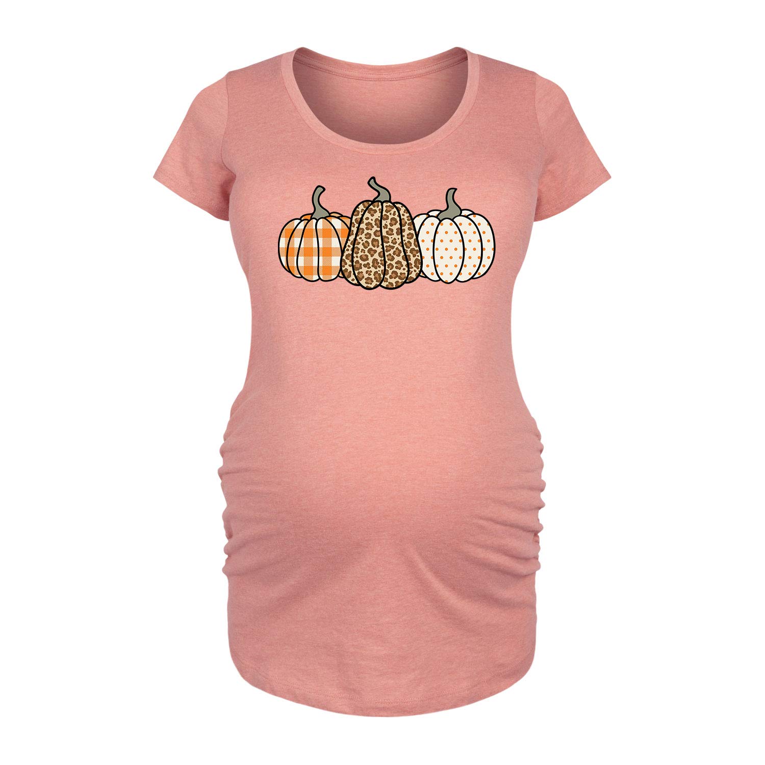 Bloom Maternity - Pumpkin Print Maternity Scoop Neck T-Shirt for Pregnancy Comfort | Cute Fall Outfit for Moms-to-Be