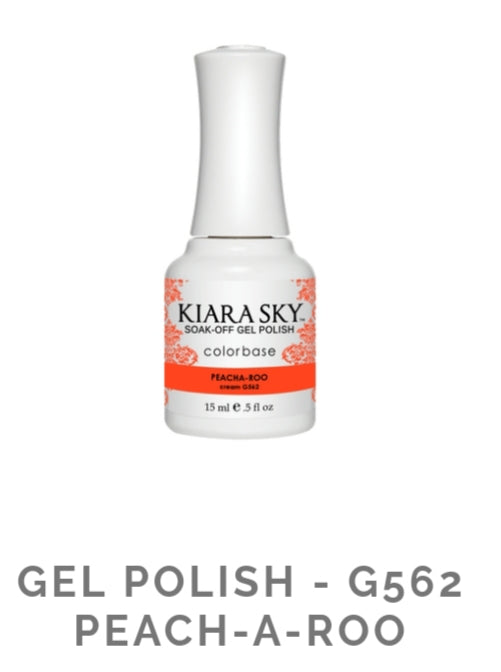 KIARASKY GEL POLISHES G562 PEACH A ROO - Long Lasting Peach Nail Polish for Salon & Home Manicures - Perfect for Spring, Summer & Special Occasions