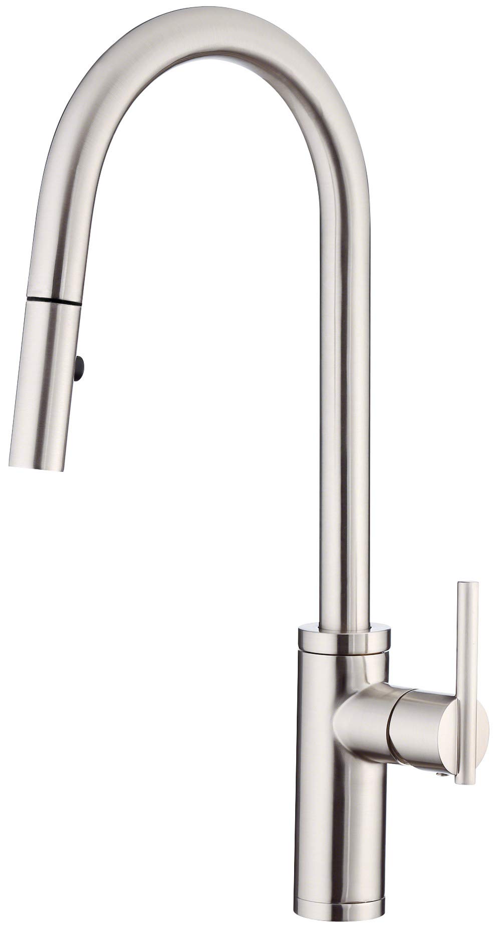 Gerber Parma Cafe Pull Down Kitchen Faucet - Stainless Steel Single Handle Commercial Style Sink Faucet with High Arc Spout for Restaurants & Home Kitchens