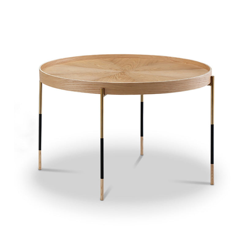 DELTA 65cm Round Coffee Table - Solid Ash Wood - Modern Living Room Centerpiece for Home Decor & Relaxation