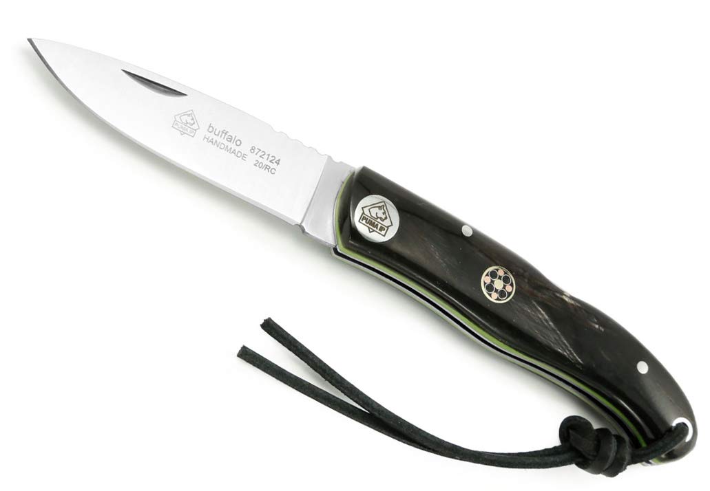 Premium Buffalo Folding Pocket Knife - Stainless Steel Blade, Compact & Lightweight for Outdoor, Camping, Hiking & Everyday Carry (EDC)