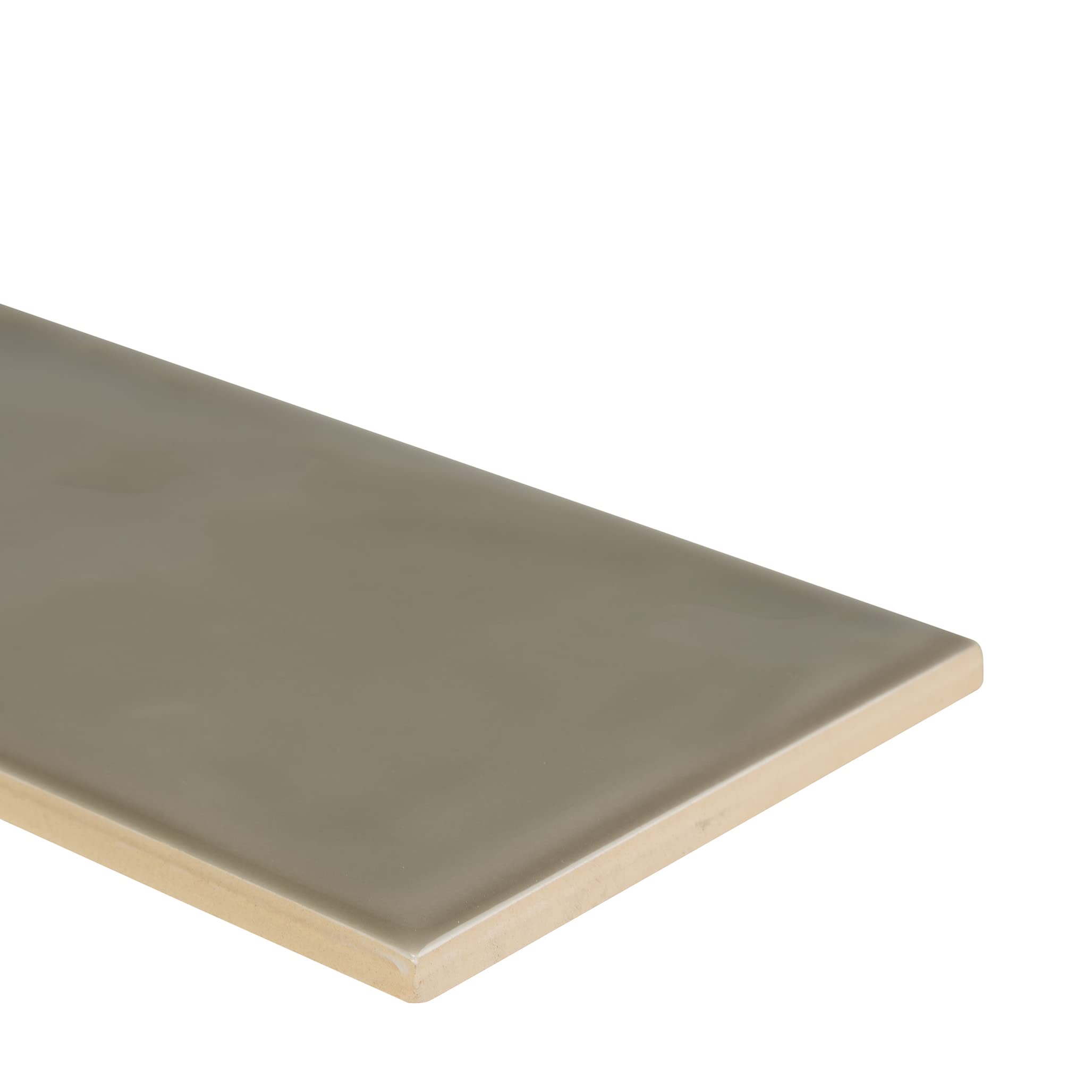 MSI Urbano Warm Concrete 4x12 Inch Glossy Ceramic Subway Tile - Waterproof Bathroom & Kitchen Backsplash, Shower Wall Tile for Modern Home Décor (Perfect for Accent Walls, Laundry Rooms & Commercial Spaces)