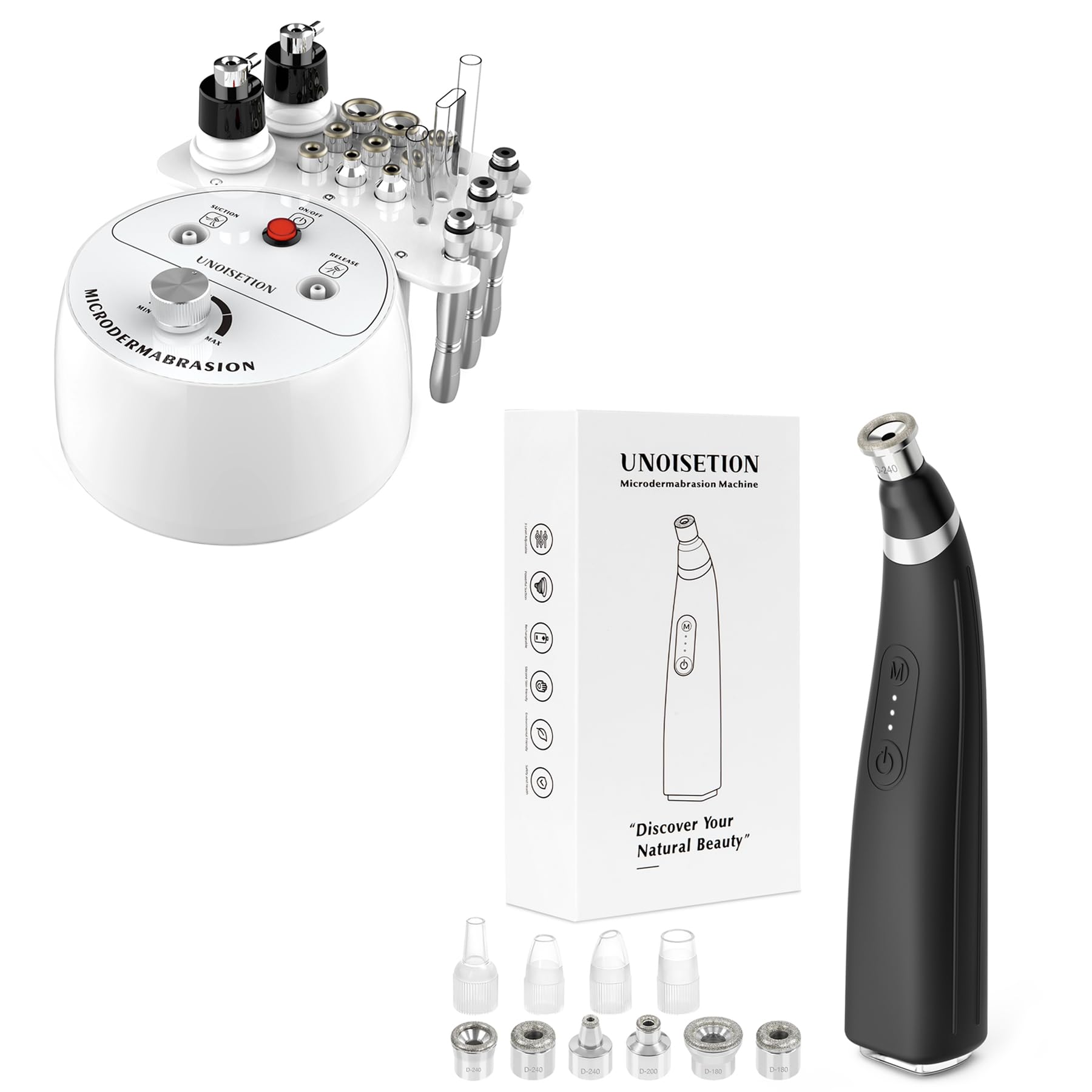 Professional 3-in-1 Microdermabrasion Machine - Portable Facial Exfoliator for Skin Rejuvenation, Blackhead & Acne Treatment - Perfect for Home Spa & Salon Use