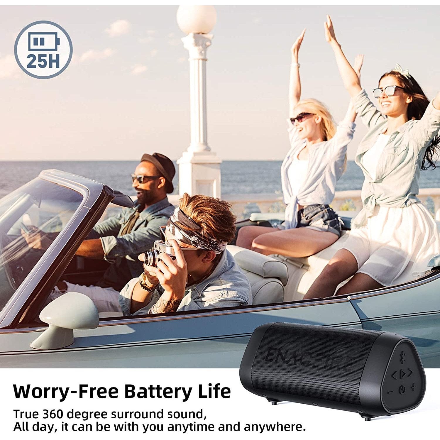 ENACFIRE Soundbar Bluetooth Speaker - Wireless Home Theater System with Deep Bass & Clear Sound for TV, Movies, Music - Perfect for Living Room, Bedroom & Gaming Setup
