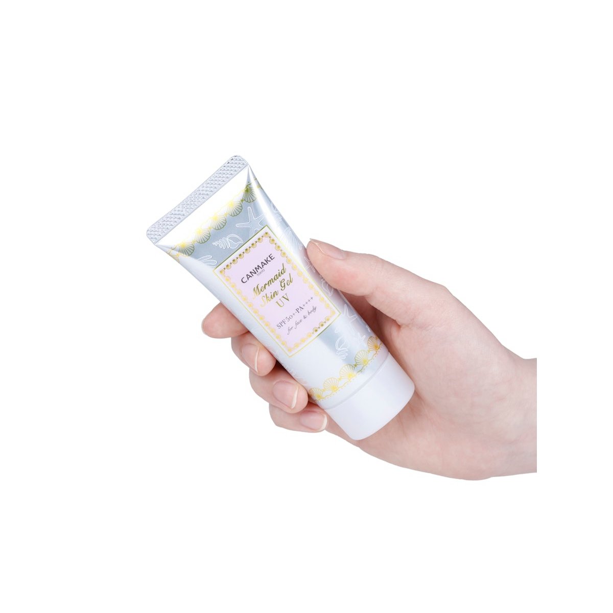 Canmake Mermaid Skin Gel UV Sunscreen SPF50+ PA++++ 40g - Waterproof & Lightweight Face Sunscreen for Daily Use, Outdoor Activities & Beach Trips