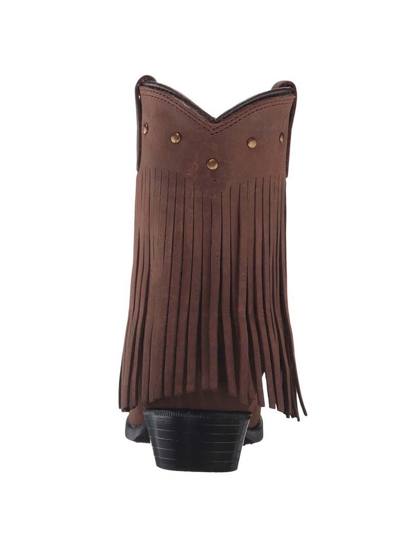 Old West 3125 Kids Western Fringe Boots - Comfortable Brown Cowboy Boots for Boys & Girls - Perfect for Rodeo, Halloween Costume & Country Dance
