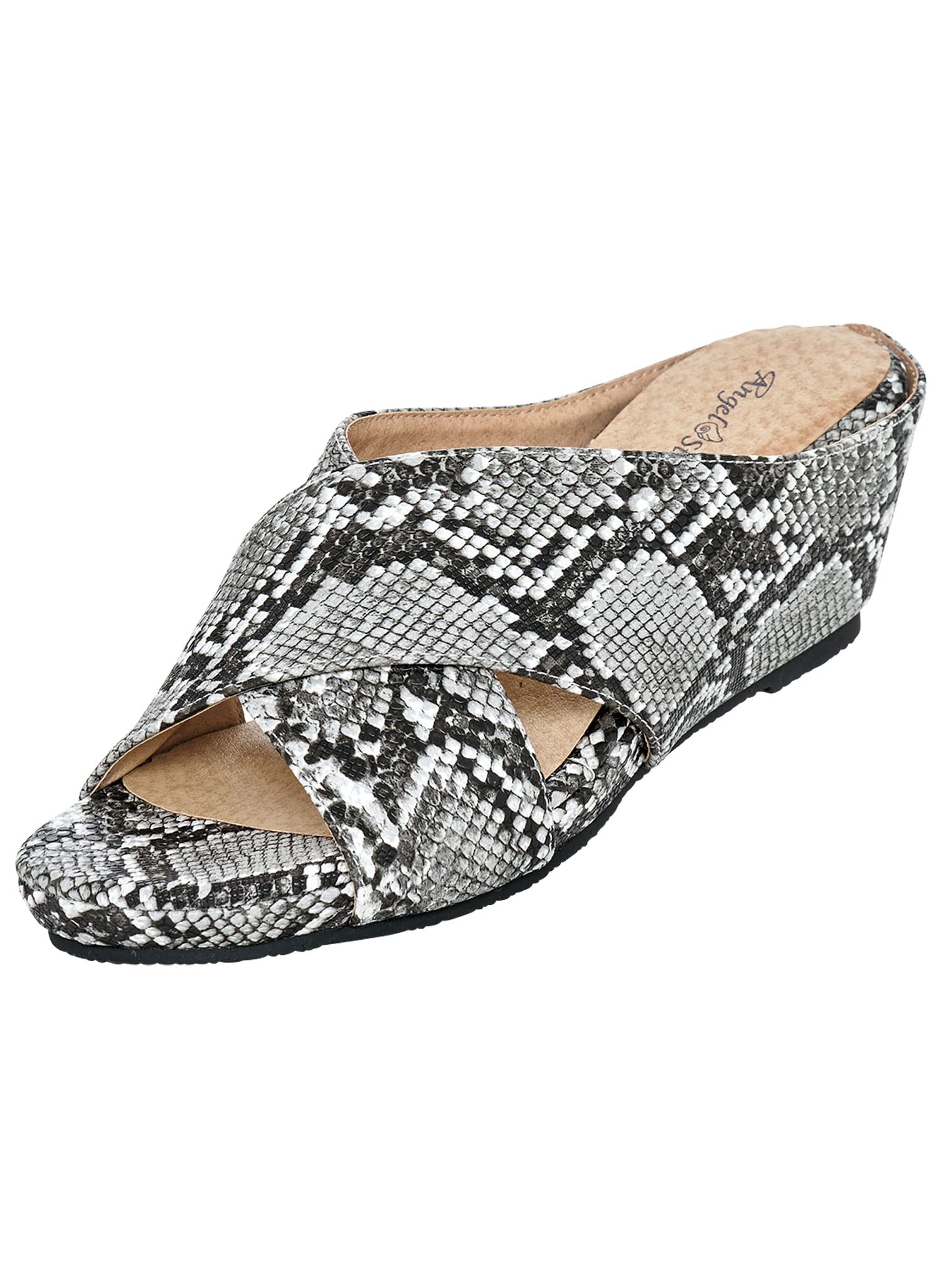 AmeriMark Women's Comfortable Slide Wedge Sandals - Breathable Summer Casual Shoes for Walking, Beach & Outdoor Activities