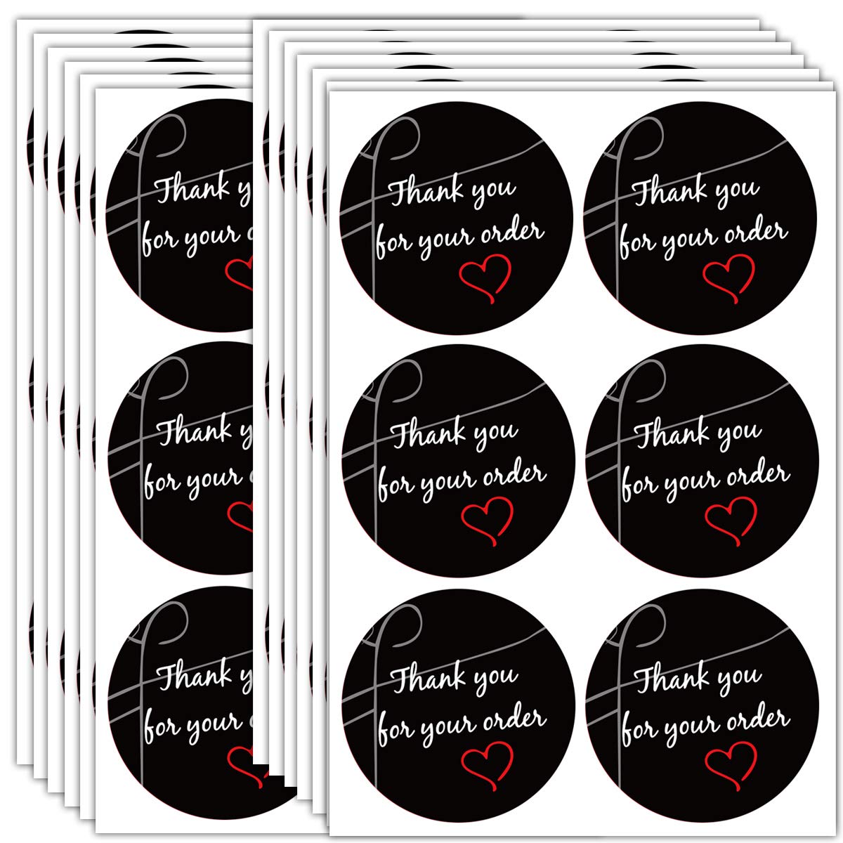 Thank You Stickers for Orders - 504 Pack 2 Inch Gift Labels for Retailers & Shops | Perfect for Bags, Boxes, Envelopes & Packaging | Express Gratitude to Customers