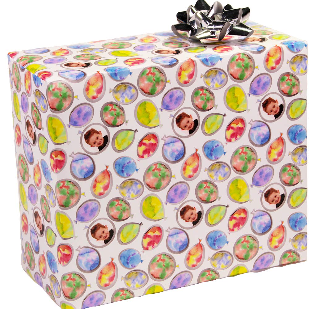 Personalized Gift Wrapping Paper - Custom Birthday Wrapping Paper for Men, Women & Kids - Colorful Unique Cute Design - Perfect for Birthdays, Holidays & Special Occasions