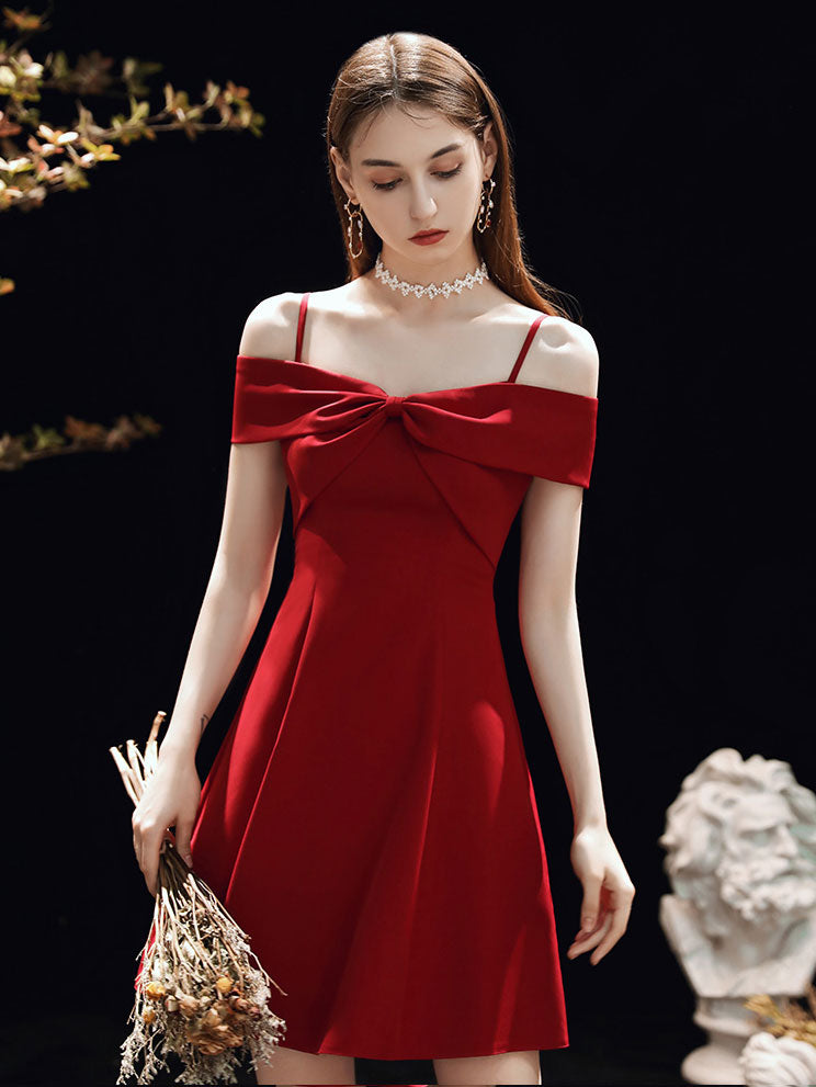 Elegant Burgundy A-Line Short Prom Dress for Homecoming - Perfect for Dances, Parties & Special Occasions