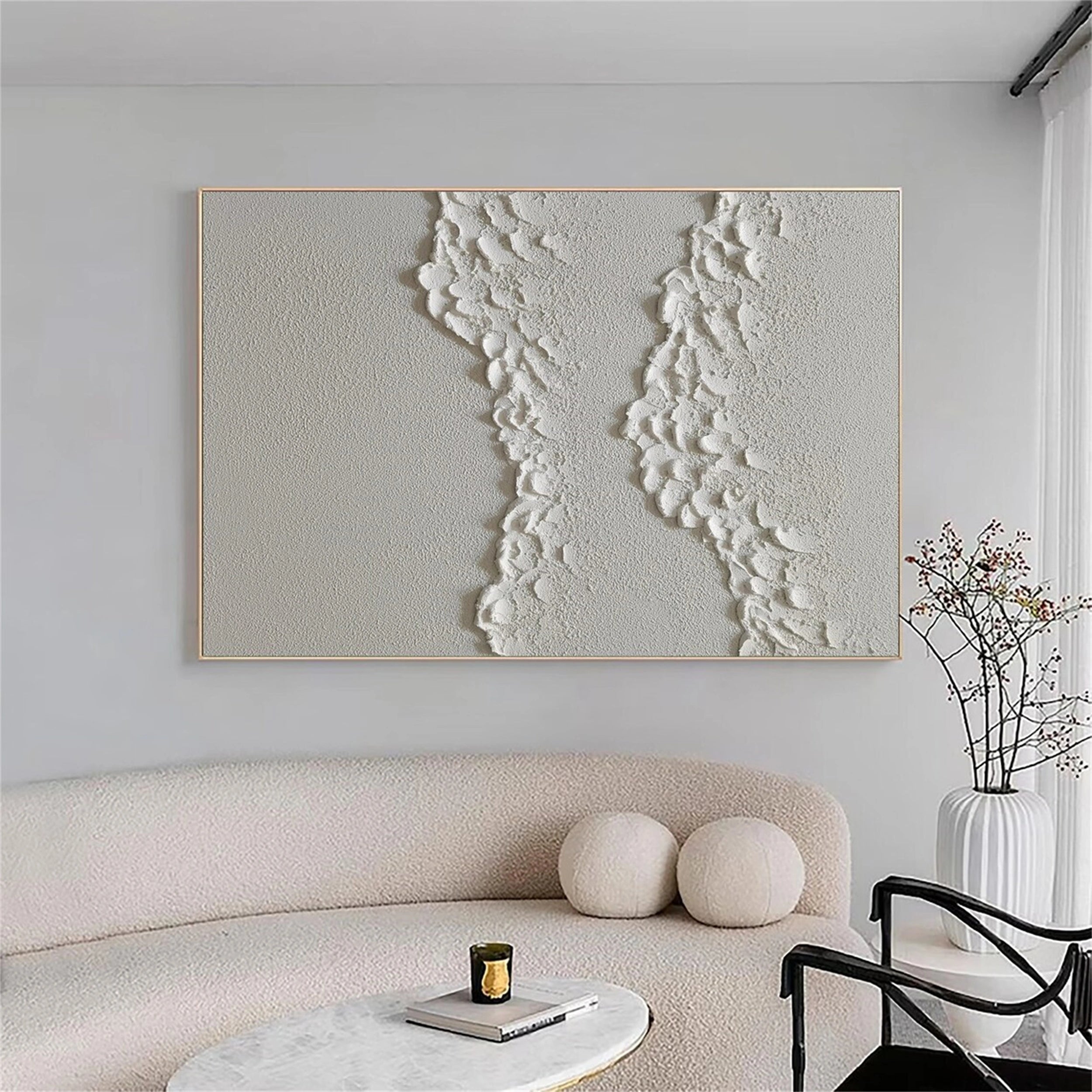 Minimalist Textured Plaster Art Painting - Modern Abstract Wall Decor for Living Room, Bedroom & Office | #MM110