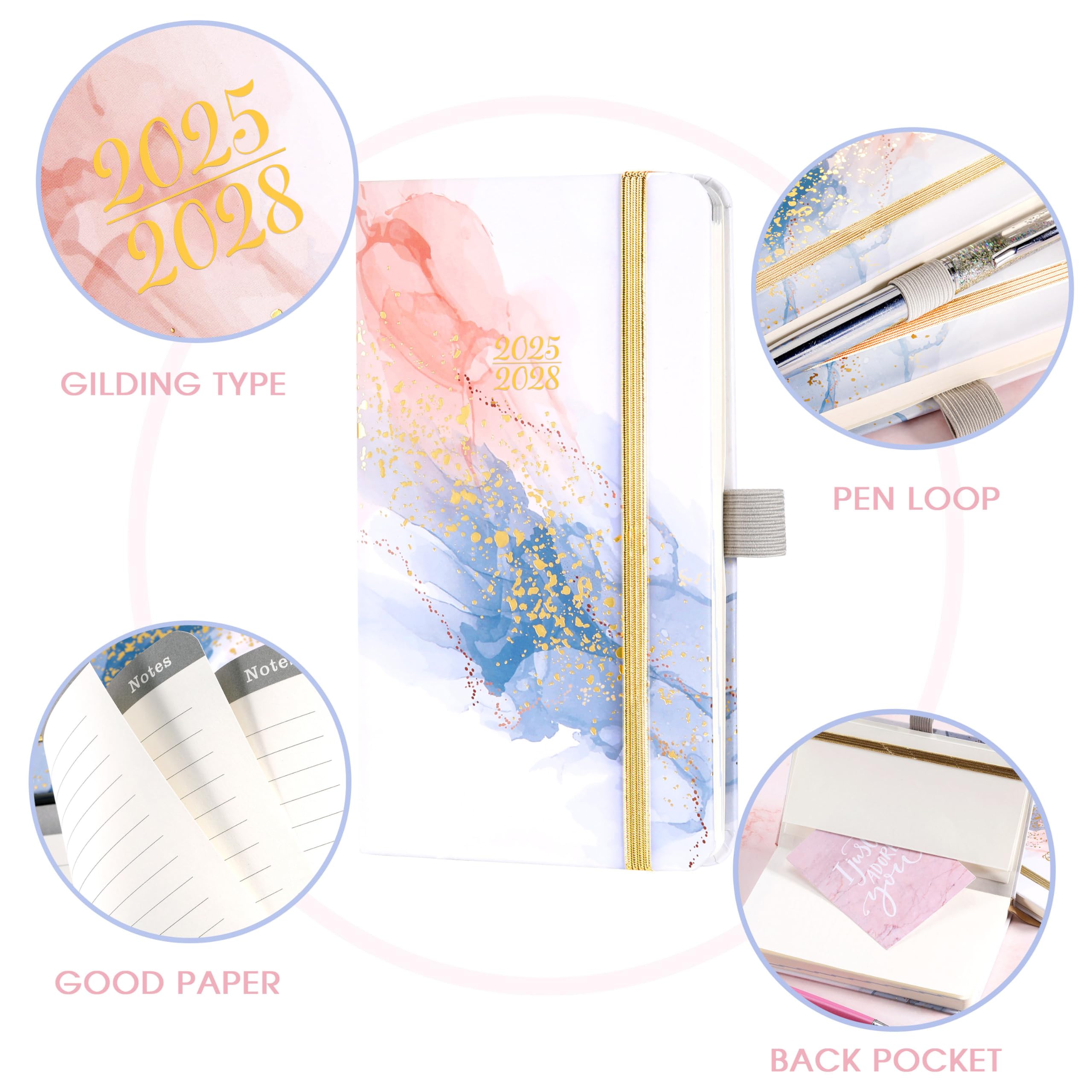 2025-2028 Pocket Planner - 3.5 Year Calendar from July 2025 to June 2028 | 6.3