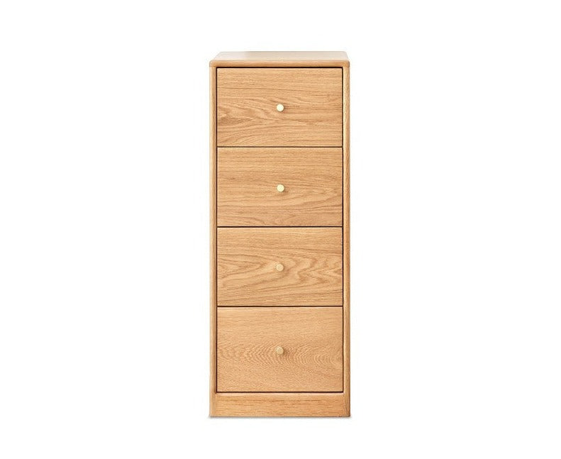 Solid Oak & Beech Wood Side Cabinet - Multi-Functional Storage Organizer for Living Room, Bedroom, or Office