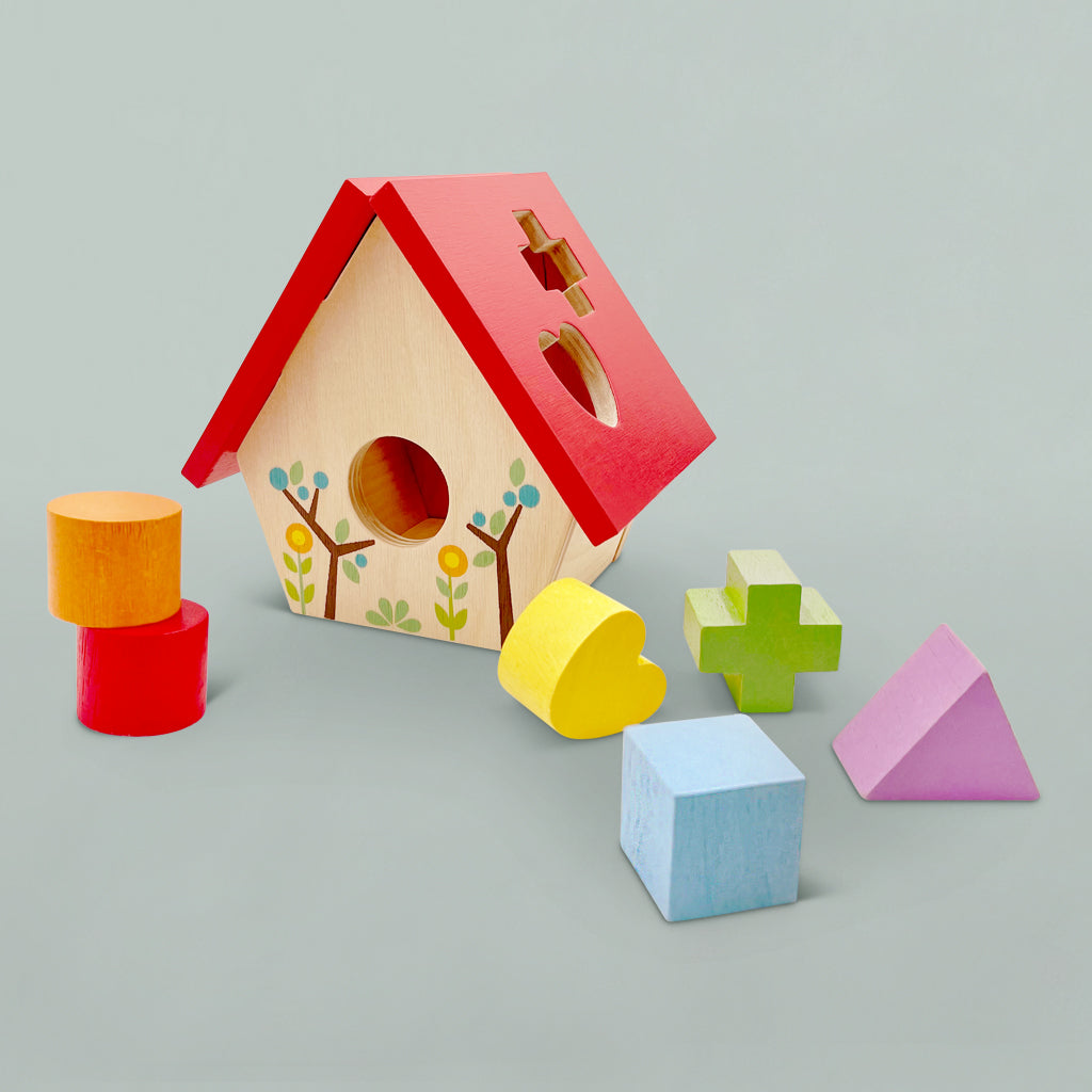 My Little Bird House Wooden Shape Sorter Toy - Educational Montessori Learning Activity for Toddlers & Kids - Perfect for Preschool Classroom, Daycare, and Home Playtime