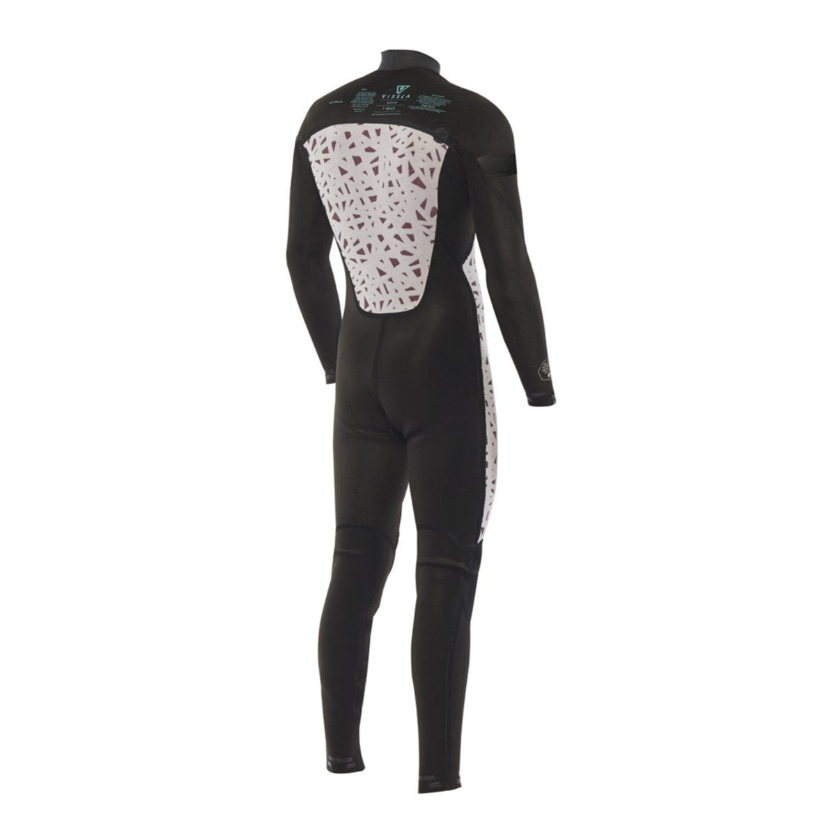 Vissla 7 Seas Men's 4/3mm Full Chest Zip Wetsuit - Black for Surfing, Diving & Water Sports